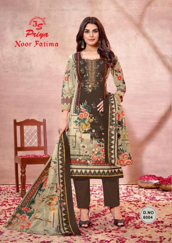 Js Priya Noor Fatima Vol-6 Cotton Designer Excluisve Dress Material